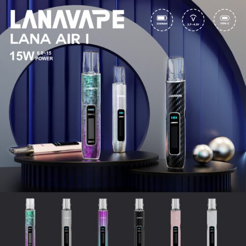 LANA AIR 1 一代通用主機｜6W-15W精準功率調節＋智能液晶螢幕，高相容煙彈主機首選